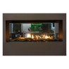 Sierra Flame Lyon - 4 Sided See Through Gas Fireplace - Close-up