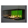 Sierra Flame Lyon - 4 Sided See Through Gas Fireplace - Anlged View
