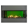 Sierra Flame Lyon - 4 Sided See Through Gas Fireplace - Front View