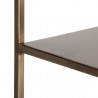 Sunpan Eiffel Low Bookcase Antique Brass in Large - Closeup Angle