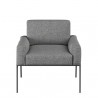 Sunpan Granada Lounge Chair Dark Grey - Copacabana Grey - Front Angle
