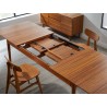 Greenington Erikka 110" Double-Leaves Extensible Dining Table, Amber, Top Angle