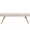 Sunpan Elowen Bench in Bergen Taupe - Front Angle