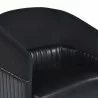 Sunpan Genval Wheeled Lounge Chair - Abbington Black/Cantina Black - Closeup Top Angle - Sunpan Genval Wheeled Lounge Chair - Abbington Black/Cantina Black - Closeup Top Angle