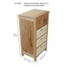 Safari Occasional Table with Drawer & Rattan Baskets-dimension - Safari Occasional Table with Drawer & Rattan Baskets-dimension