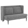 Sunpan Santos Two Seater Sofa - Chacha Grey - Front Side Angle