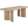 Sunpan Giulietta Dining Table Rectangular 90.5'' in Weathered Oak - Front Side Angle