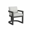 Sunset West Malibu Dining Chair in Cast Silver, No Welt Side - Sunset West Malibu Dining Chair in Cast Silver, No Welt Side