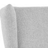 Sunpan Kasen Lounge Chair Belfast Heather Grey - Closeup Top Angle