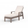 Laguna Chaise Lounge in Canvas Natural, No Welt - Front Side Angle