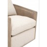 LiveSmart Gellar-Linen, Natural Gray Oak & Cane - Seat Closeup View