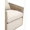 LiveSmart Gellar-Linen, Natural Gray Oak & Cane - Seat Closeup View - LiveSmart Gellar-Linen, Natural Gray Oak & Cane - Seat Closeup View