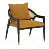 Sunpan Kirsten Lounge Chair Gold Sky - Front Side Angle