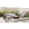 Madeira 3 Seat Sofa Bronze With Fawn Cushion - Lifestyle with Set