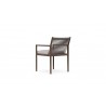 Madeira Dining Chair Bronze With Fawn Cushion - Back Angle