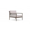 Azzurro Living Madeira Club Chair With Fawn Cushion and Morel Textelene Rope - Angled