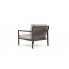 Azzurro Living Madeira Club Chair With Fawn Cushion and Morel Textelene Rope - Back Angled