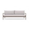 Madeira 3 Seat Sofa Bronze With Fawn Cushion - Front