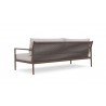 Madeira 3 Seat Sofa Bronze With Fawn Cushion - Back Angled