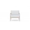 Azzurro Living Madeira Club Chair With Ivory Cushion and Birch Textelene Rope - Front