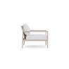Azzurro Living Madeira Club Chair With Ivory Cushion and Birch Textelene Rope - Side