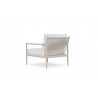 Azzurro Living Madeira Club Chair With Ivory Cushion and Birch Textelene Rope - Back Angled