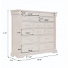 Madison Ridge Brown 14 Drawer Master Chest-dimension