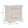 Madison Ridge Brown 3 Drawer Nightstand-dimension