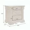 Madison Ridge Brown 3 Drawer Nightstand-dimension - Madison Ridge Brown 3 Drawer Nightstand-dimension