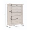 Madison Ridge Brown 6 Drawer Chest-dimension