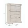 Madison Ridge Brown 6 Drawer Chest-dimension - Madison Ridge Brown 6 Drawer Chest-dimension