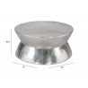 Madryn Coffee Table Silver - Table Dimensions