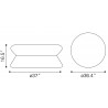 Madryn Coffee Table Silver - Dimensions