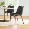Magnus Dining Chair in Black & Walnut- Lifestyle 1 - Magnus Dining Chair in Black & Walnut- Lifestyle 1