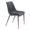 Magnus Dining Chair in Black & Walnut- side view 1