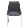 Magnus Dining Chair in Black & Walnut- front view 1