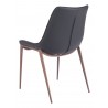 Magnus Dining Chair in Black & Walnut- back view 2