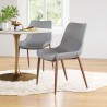Magnus Dining Chair Slate Gray & Walnut- Lifestyle 2