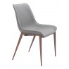 Magnus Dining Chair Slate Gray & Walnut- side view 1