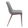 Magnus Dining Chair Slate Gray & Walnut- side view 2