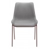 Magnus Dining Chair Slate Gray & Walnut- front view 1