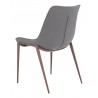 Magnus Dining Chair Slate Gray & Walnut- back view 2