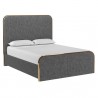 Sunpan Tometi Bed Queen Chacha Grey - Front Side Angle