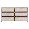 Essentials For Living Malay 6-Drawer Double Dresser - Front Opened Angle