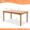International Home Miami Amazonia Dining Table - Dimensions