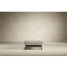 Innovation Living Malloy Ottoman Black Steel Front 579 - Kenya, Gravel