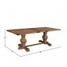 Manchester Dining Table, Natural - Dimensions