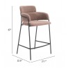 Marcel Counter Stool in Brown - Seat Dimensions