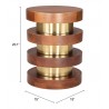 Marigot Side Table in Walnut- table dimension