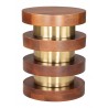 Marigot Side Table in Walnut- front view 2